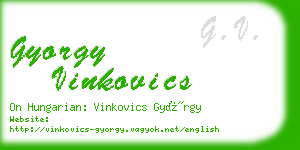 gyorgy vinkovics business card